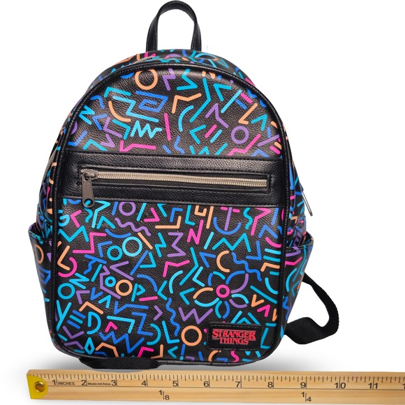 Stranger Things Funko Mini Backpack Womens Small Black Geometric 80s main image 6